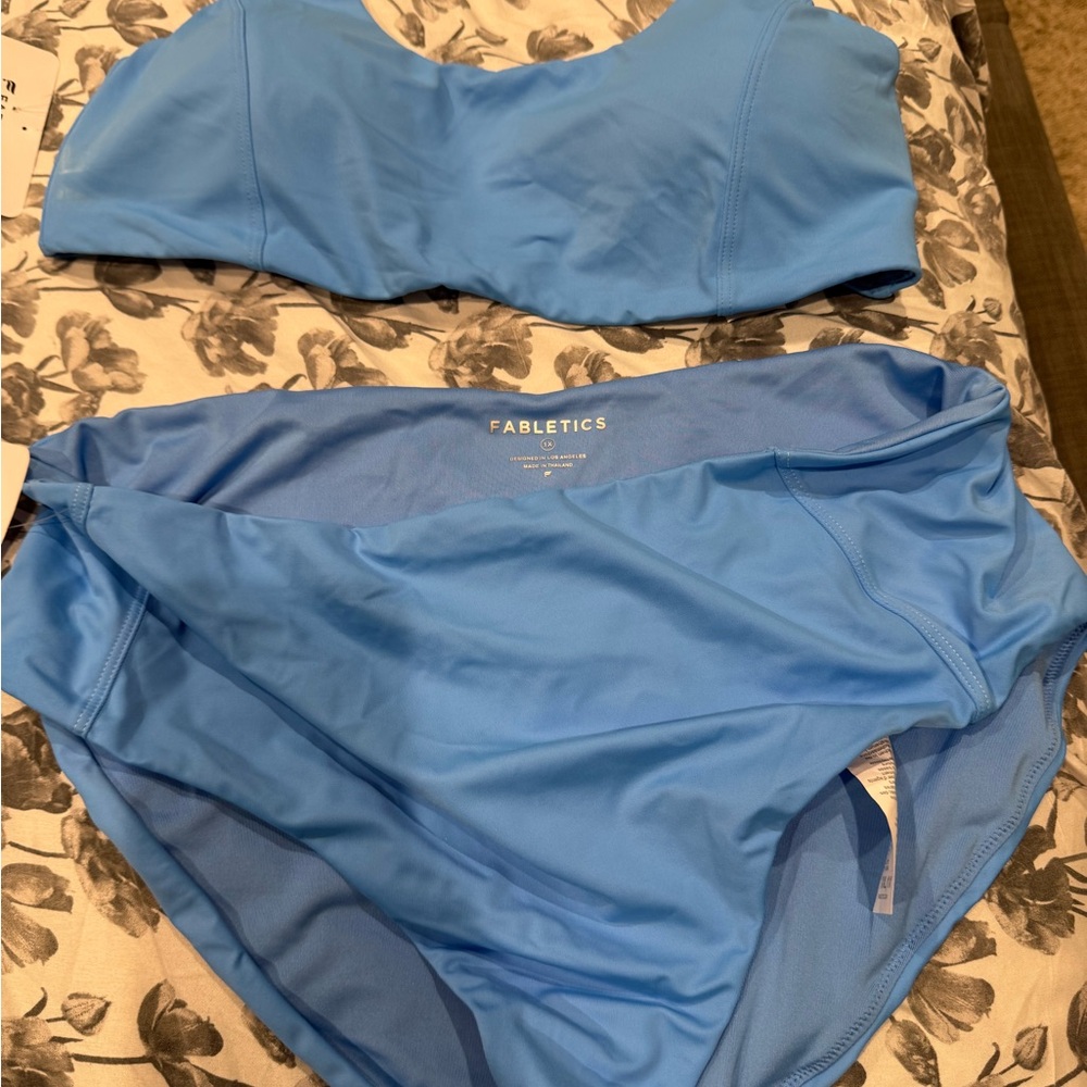 Fabletics Light Blue Swimwear Set